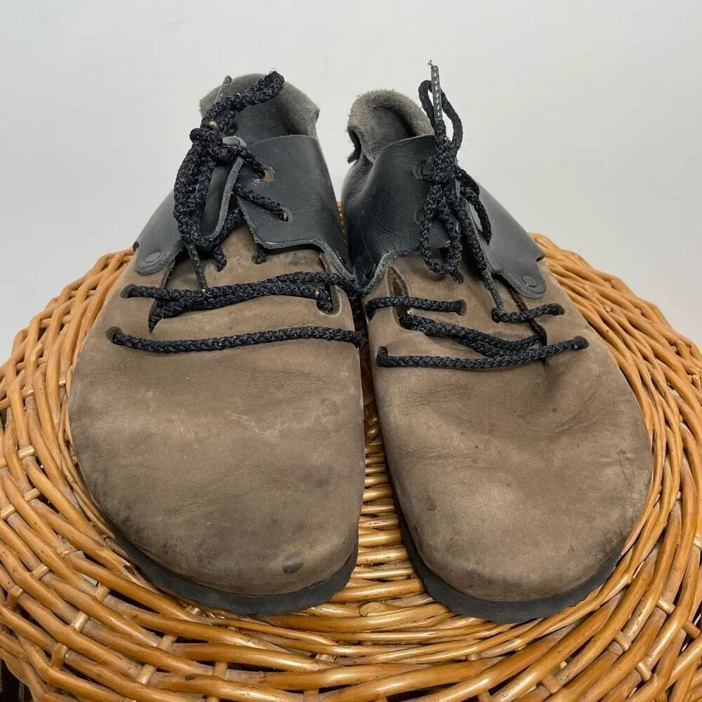 Birkenstock‎ Montana Brown Natural Leather Men Comfort Shoes EU 39 L 8 M 6 Black - Image 4