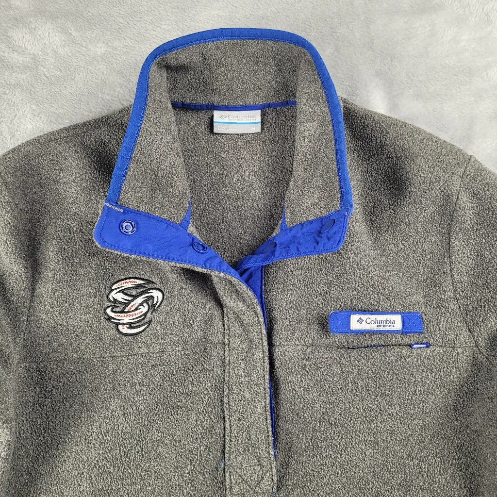 Columbia PFG Harborside Pullover Women's Gray Omaha Storm Chasers Size M - Image 4