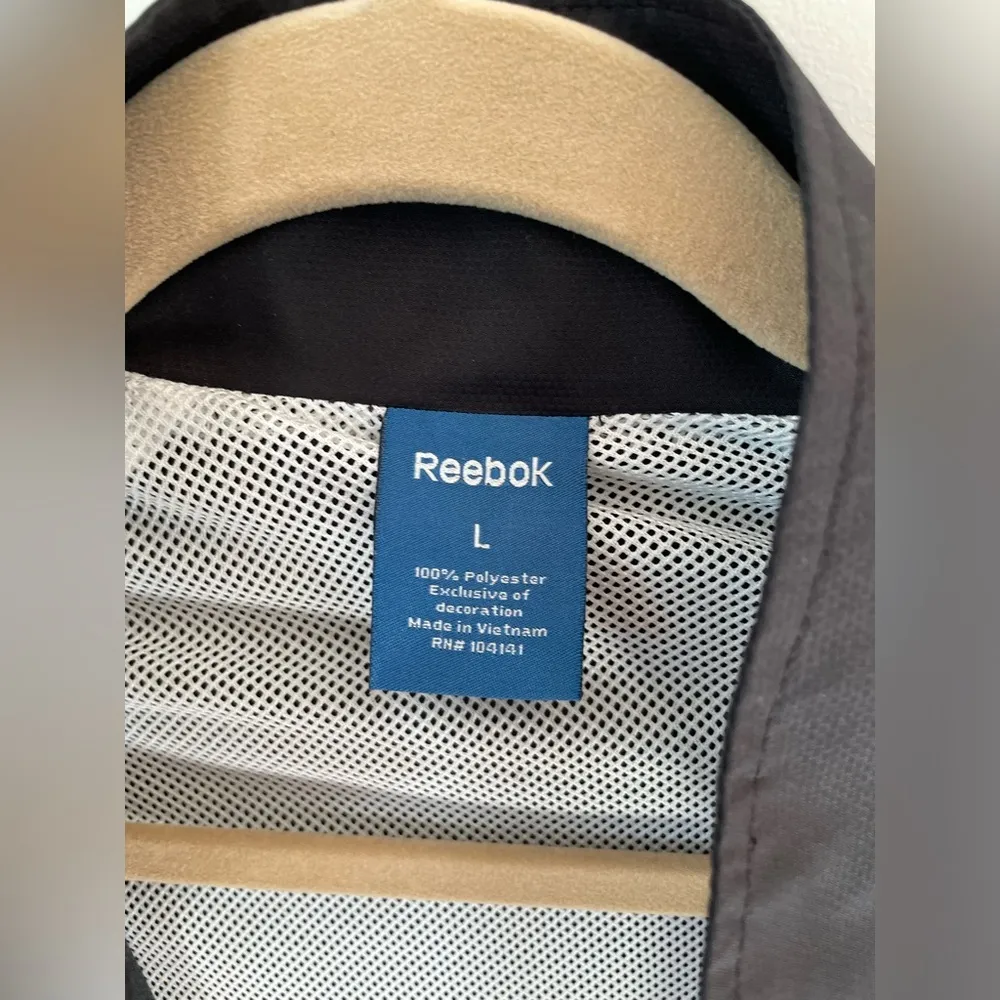 Reebok Womens large Full Zip Jacket Front Pockets Logo Activewear - Image 3