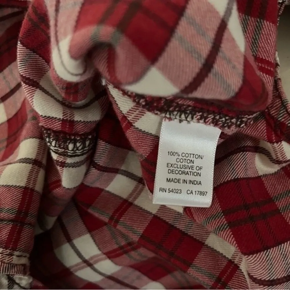 OLD NAVY Red Plaid Western Shirt Pearl Snaps Soft Cotton Womens Plus Size XXL - Image 6