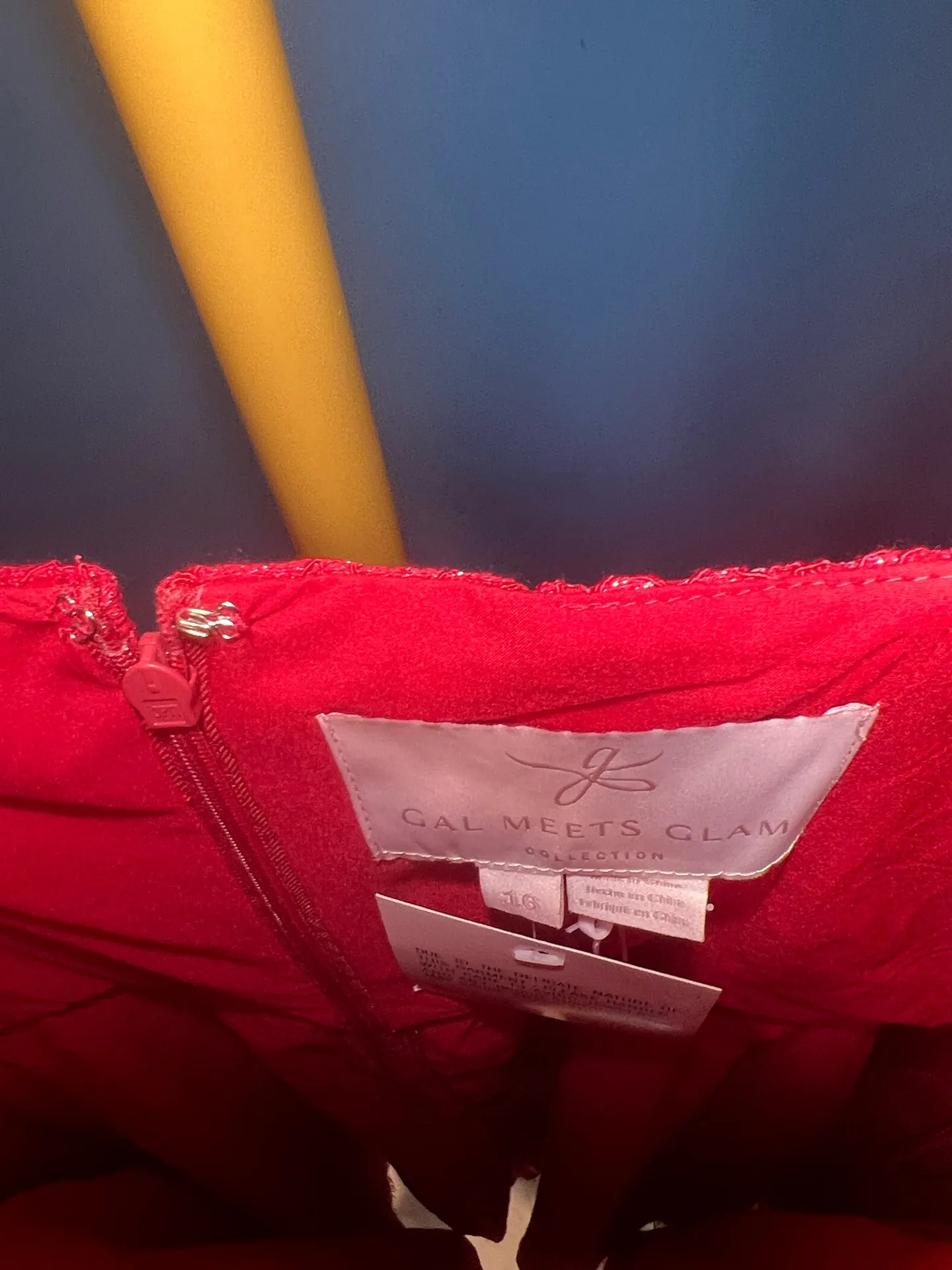 Gal Meets Glam Lucia Lace strap satin dress Size 16 - Image 4