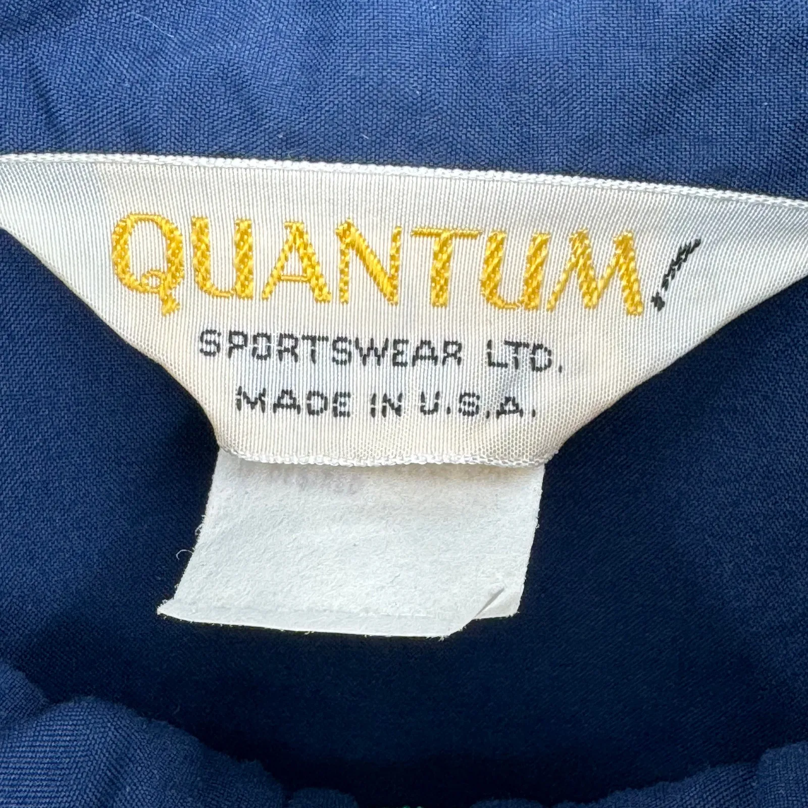 VTG Quantum jacket women's 10 windbreaker pullover mock neck 1/2 zip pocket 80's Blue - Image 7