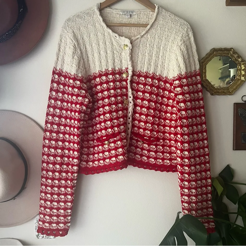 J.CREW Textured crochet lady jacket‎ - Image 3