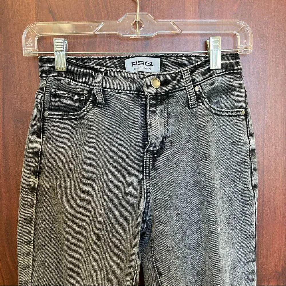 RSQ High Rise Straight Leg Gray Jeans Size 23 - Image 3