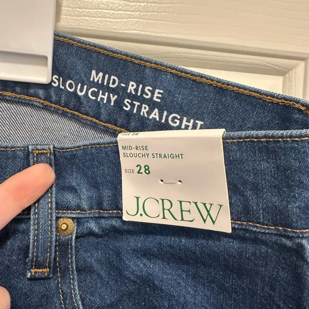J. Crew Primerose Wash Mid Rise Slouchy Straight Dad Denim Jeans‎ BP294 Size 28 - Image 6