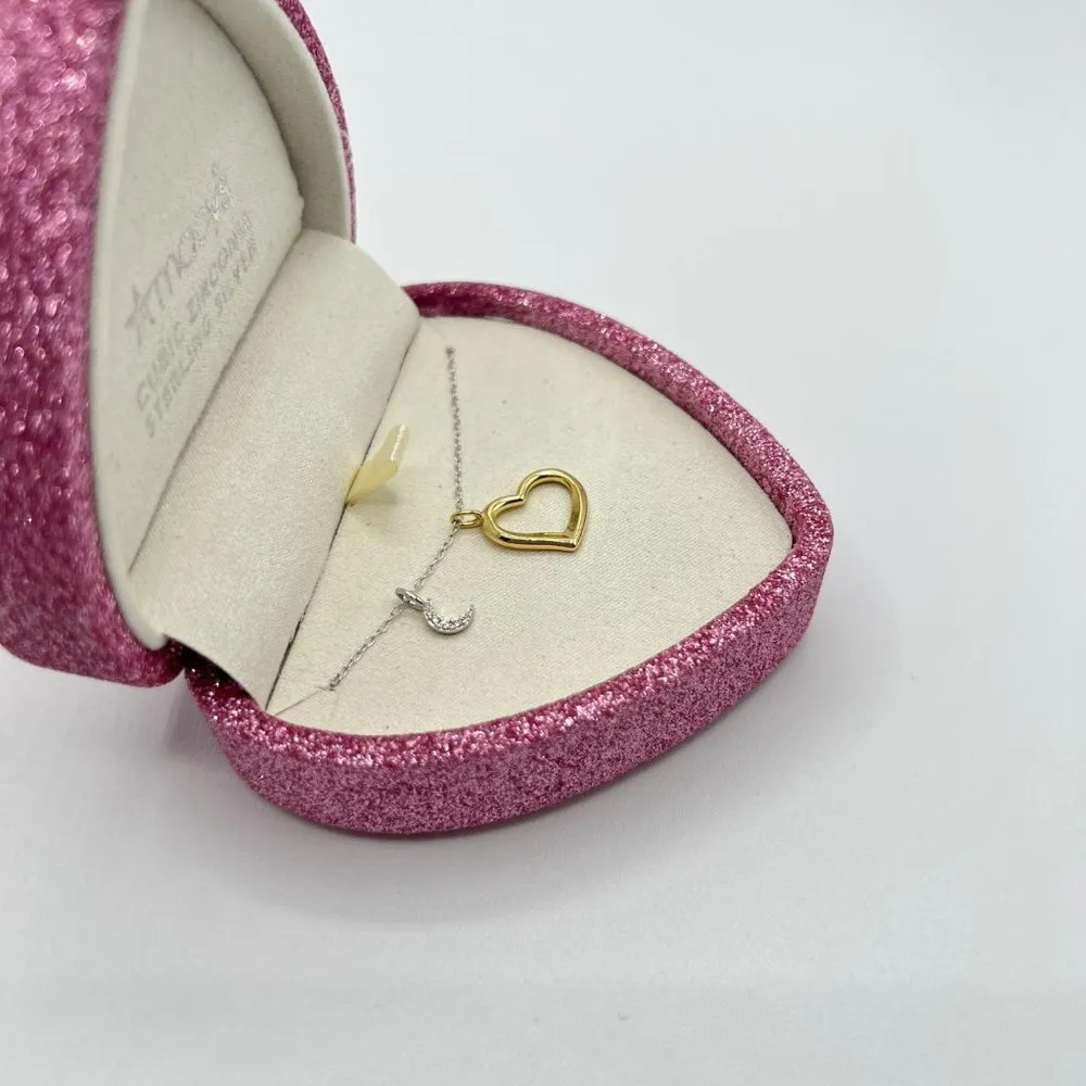 Giani Bernini Heart & Moon Charms 18" Pendant Necklace in Sterling Silver New - Image 5