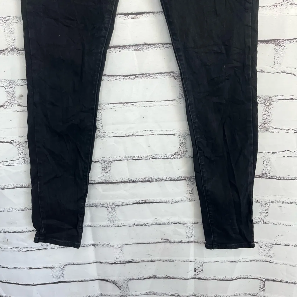 a.n.a. A New Approach Faded Black Mid Rise Skinny Jeans Women’s 8 Stretch Denim - Image 4