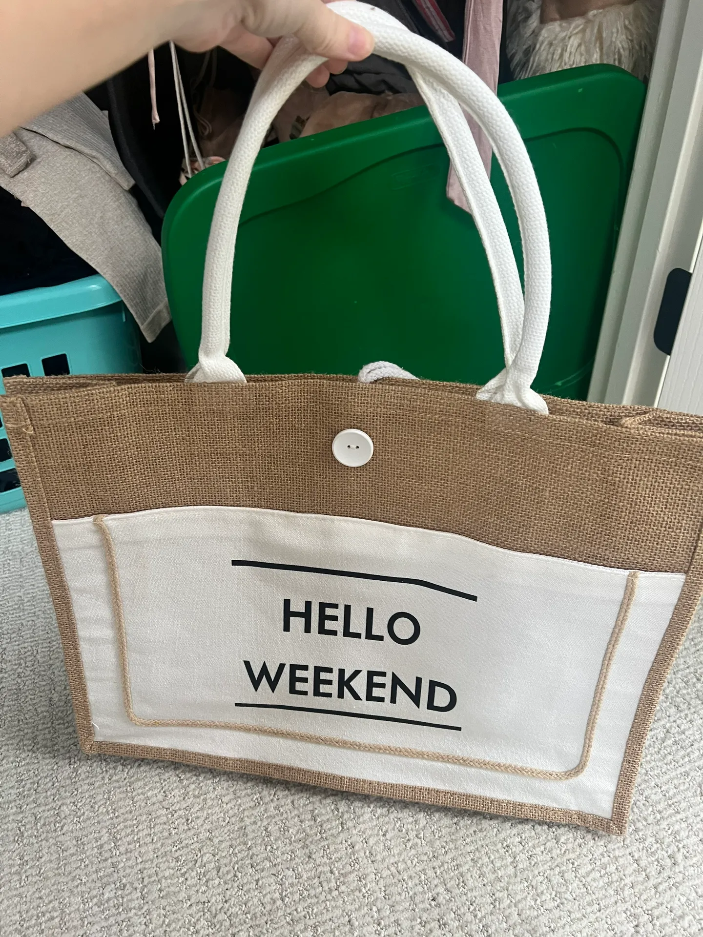 Hello Weekend Tote Bag - Image 3