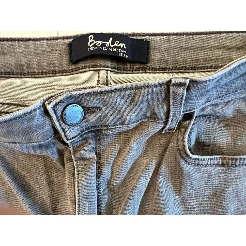 Boden The Trafalgar Straight Leg Jeans Women 12L Gray‎ Stretch Denim TALL Gray Size 12 - Image 4