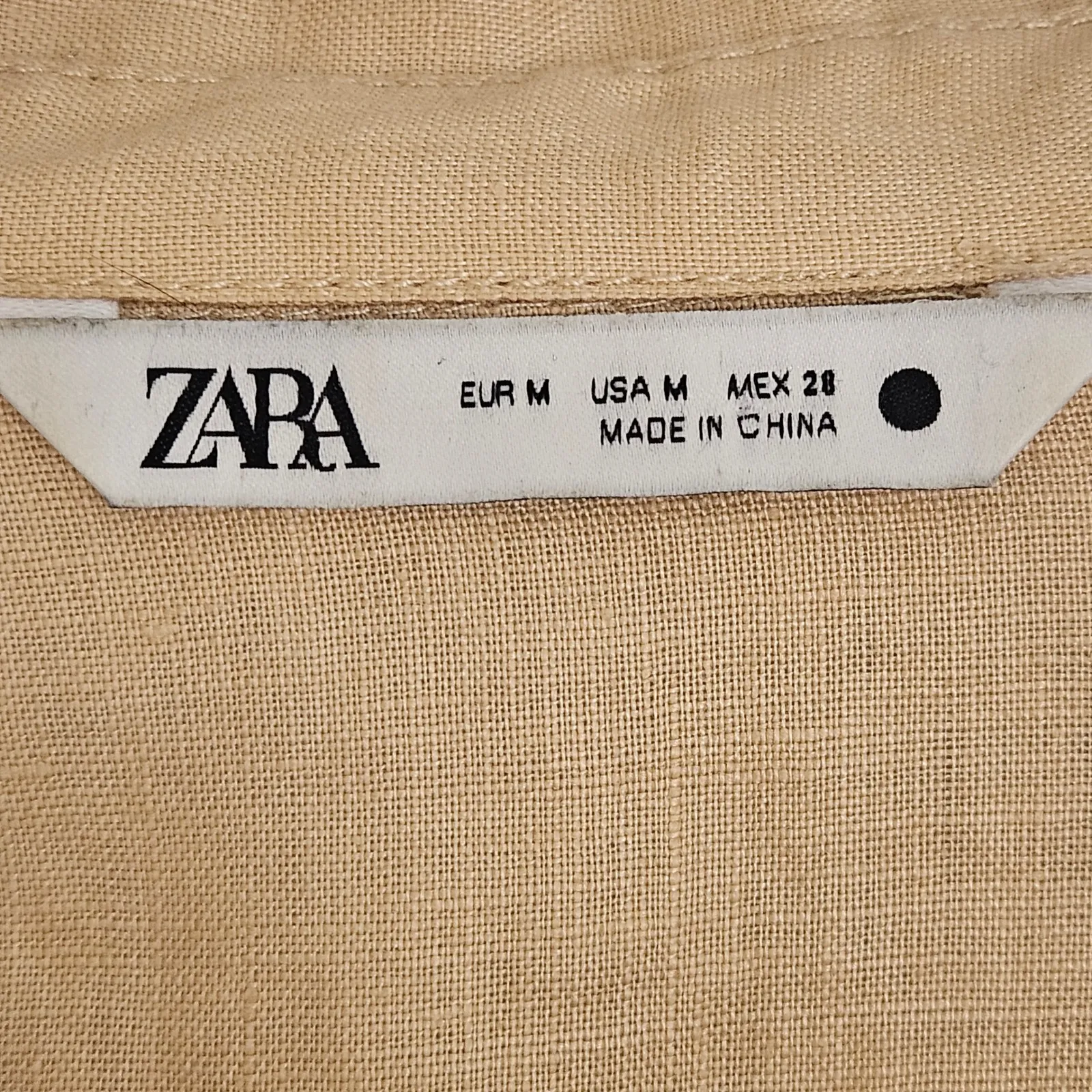 Zara Limited Edition Linen Dress With Beading‎ Size M Blogger Favorite - Image 9