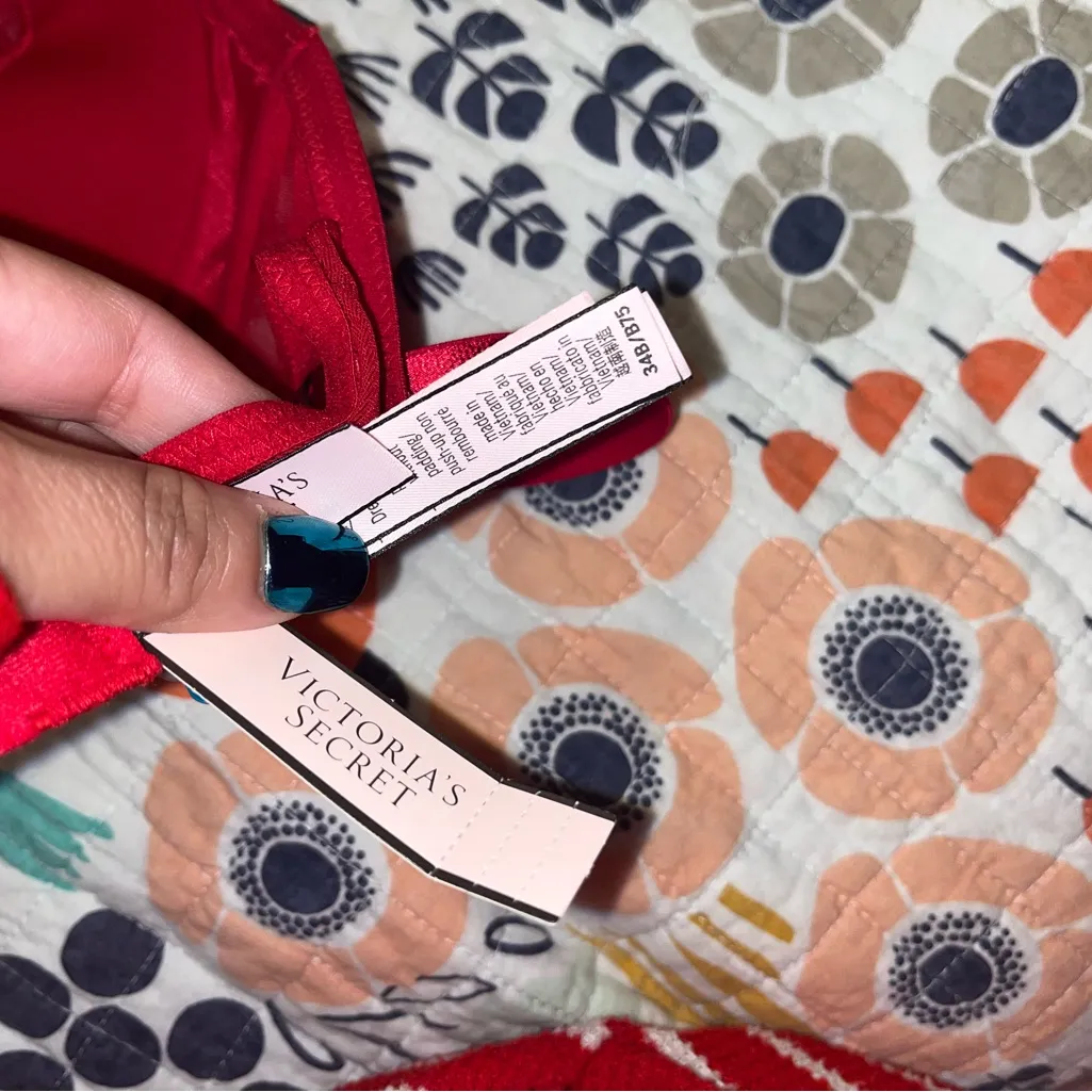 NWT‎ Victoria’s Secret Dream Angels Wicked Unlined Bow Balconette Bra 34B - Image 7