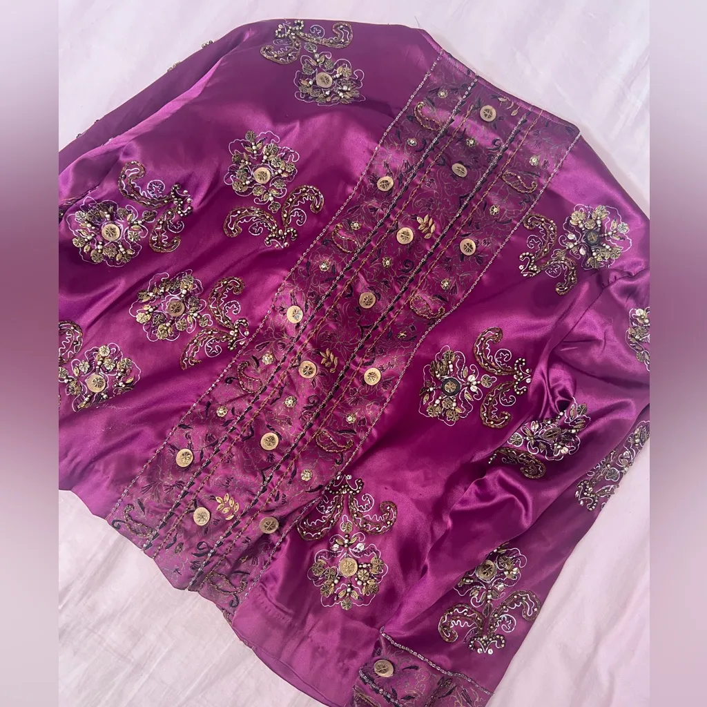 Chico's Magenta Beaded Embellished Blazer - Image 7