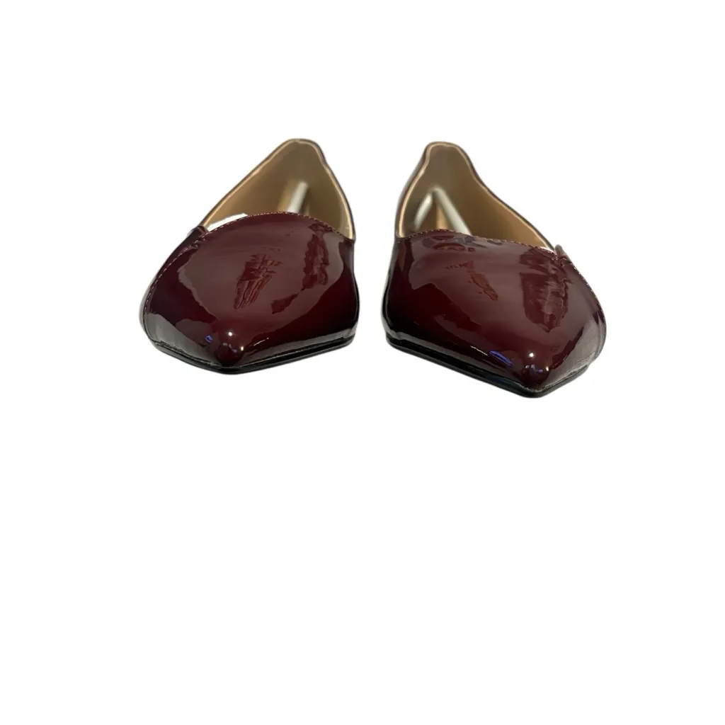 Journee Flats Women's Wide Size 8 Carmin Pointy Toe Burgundy 1 in. Block Heel - Image 4