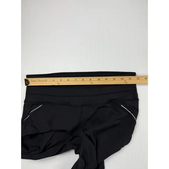 Athleta Black Cropped Athletic Leggings Performance Workout Running‎ Pants M - Image 3