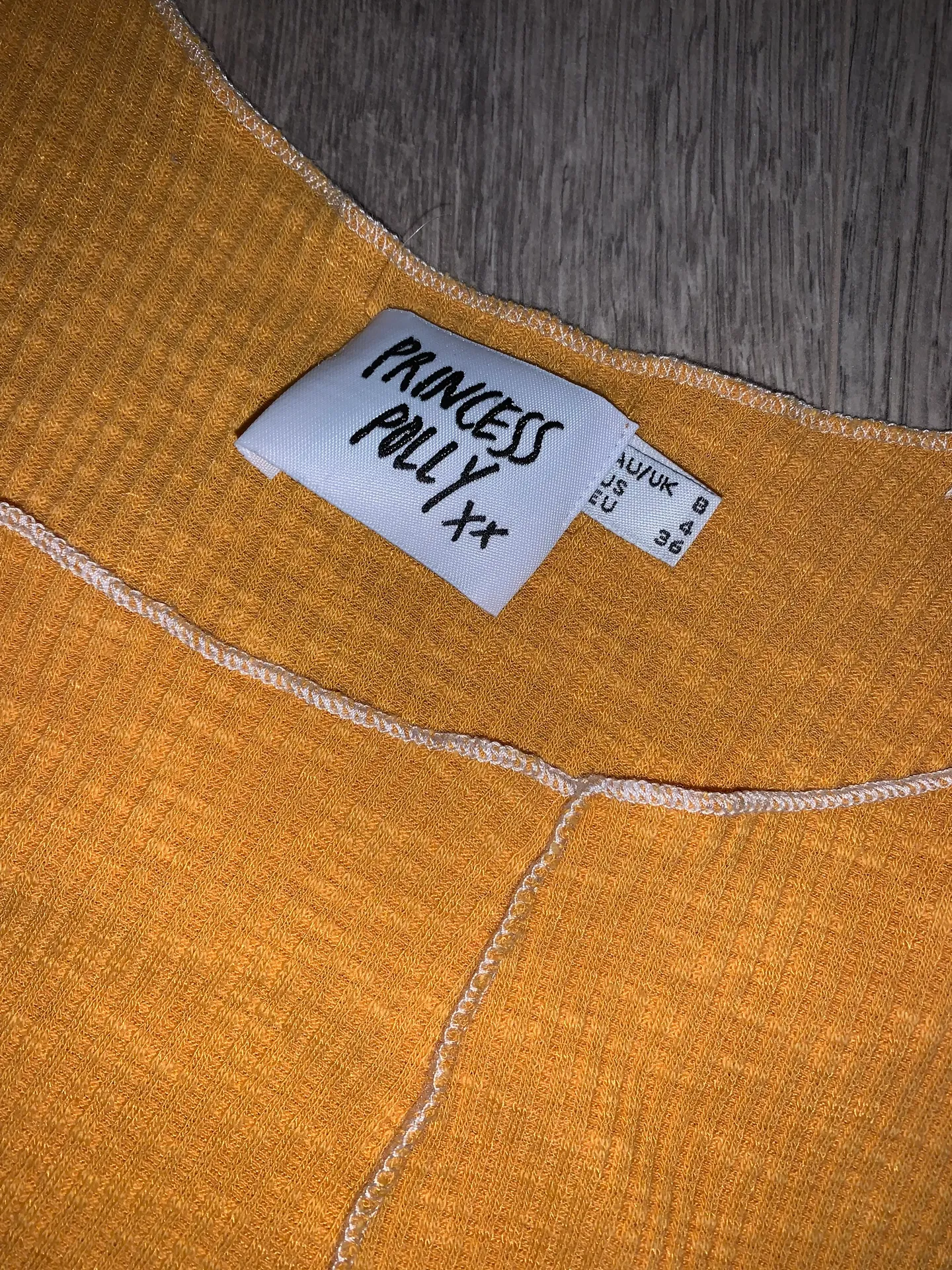 Women's Christa Tank Top Orange With White Seams - Image 2