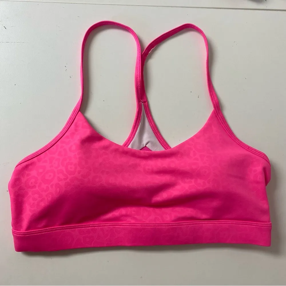 Zyia Active Hot Pink Leopard Light N Tight Hi-Rise Leggings & Sports Bra Set - Image 4