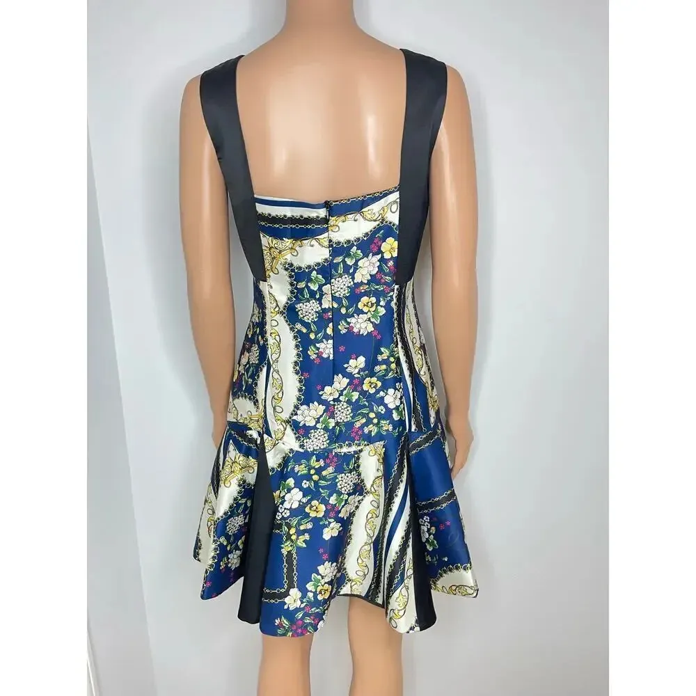 Eliatt Floral print fit and flare cocktail minidress size S Baroque print - Image 2