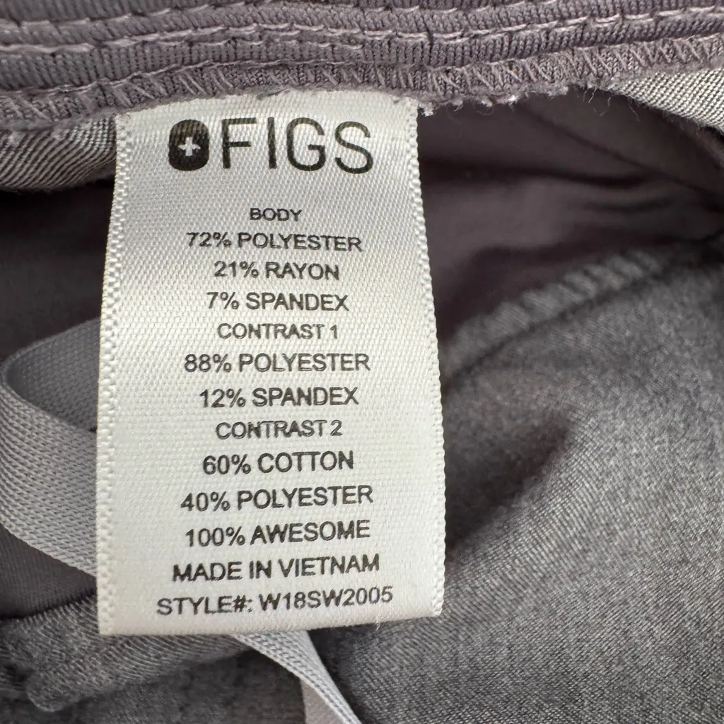 Figs Zamora Jogger Scrub Pants Size Small Grey Technical Collection‎ - Image 5