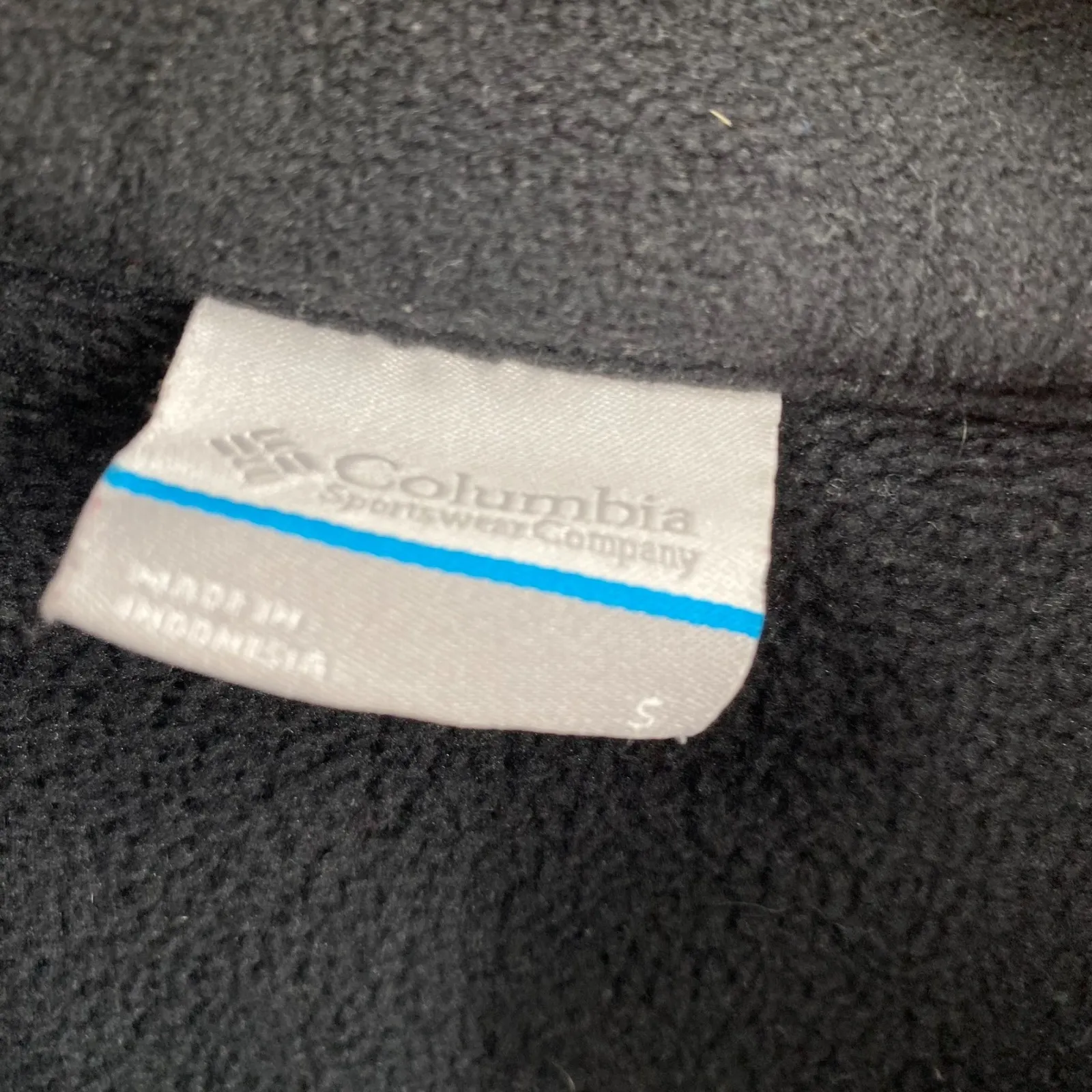 Columbia classic fleece full zip‎ black size S - Image 2