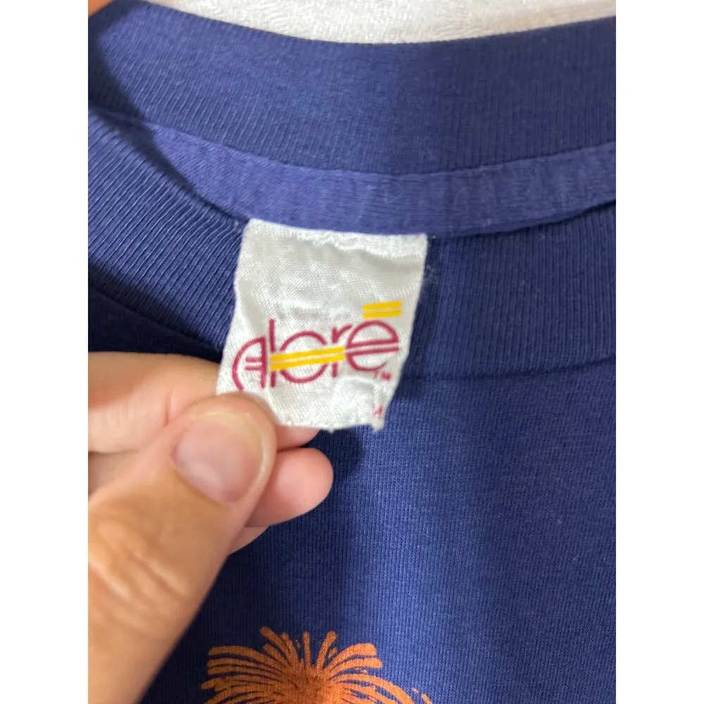 VTG Mount Rushmore T Shirt Med Navy Blue Fireworks USA Made Single Stitch 1986 - Image 5