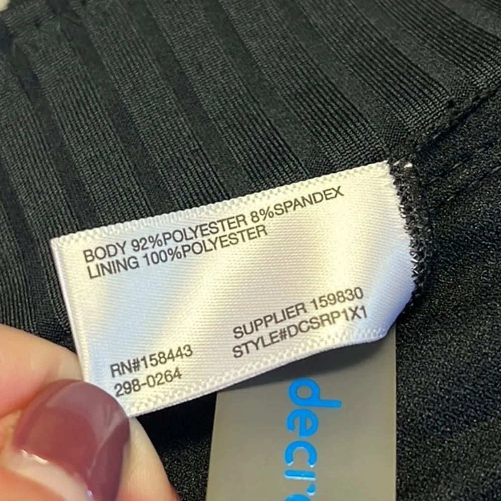 Last chance…Black High Waist Bikini Bottom Swim Brief Swimsuit Ribbed 2X New - Image 4