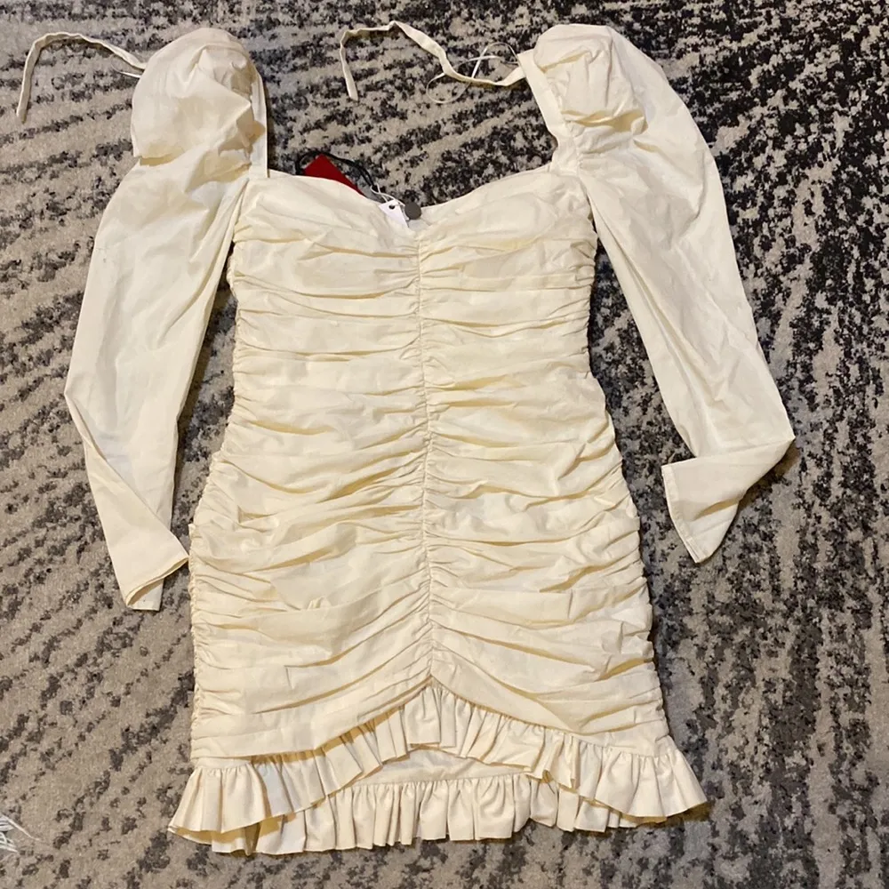 Giuseppe Di Morabito Ruched Milk Dress size 44 - Image 6