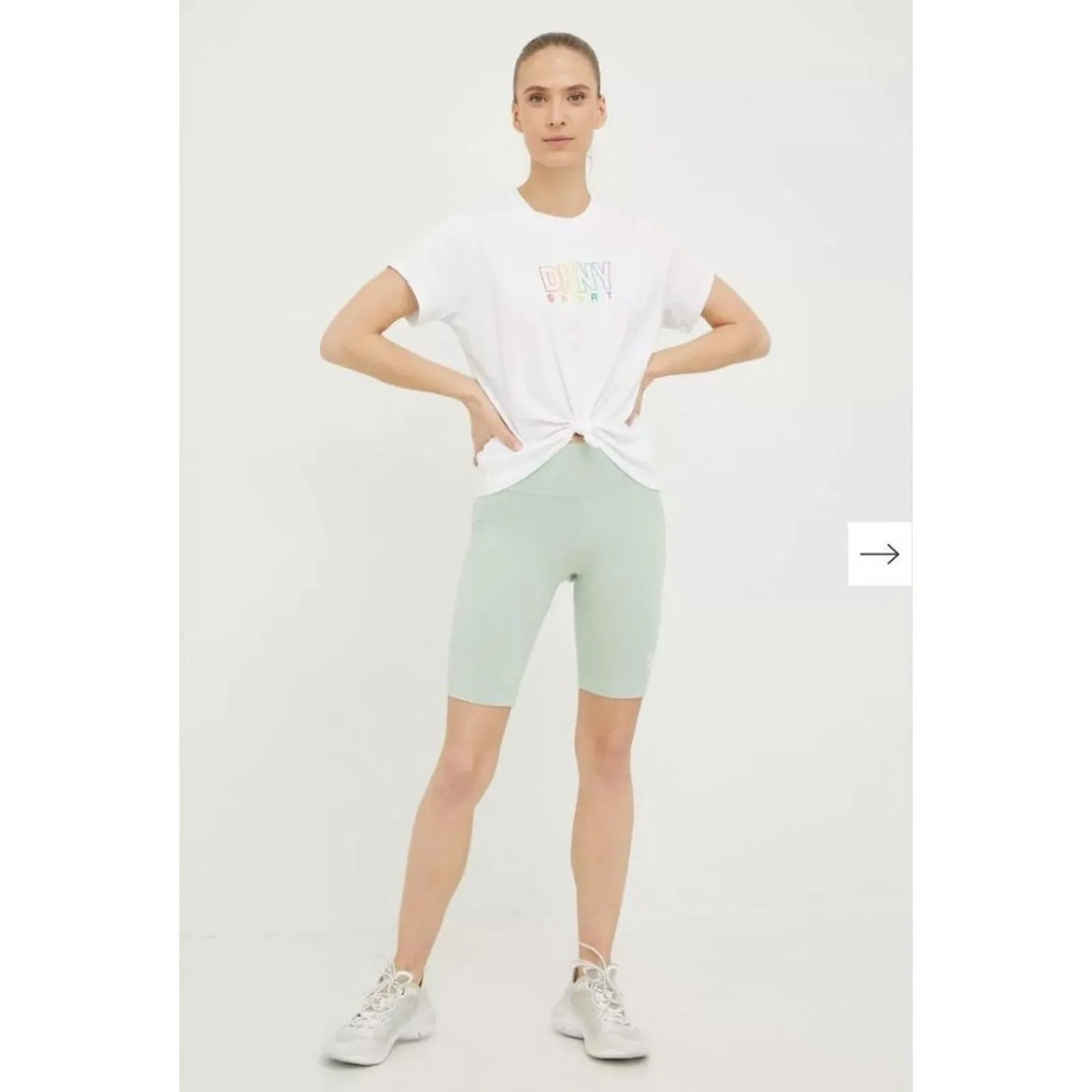 DKNY shirt white pride‎ LGTBQ knot top athleisure casual NWT size S - Image 2