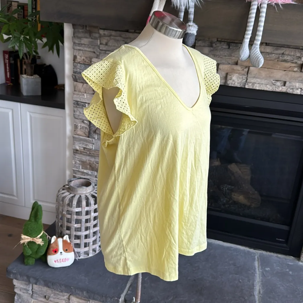 1901 eyelet ruffle sleeve top - Image 4