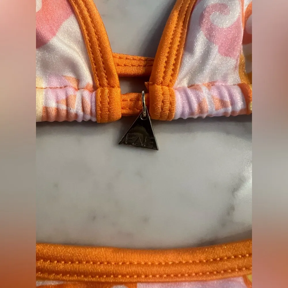 New Fae Swimsuit Bikini Set Lumi Top Jones Bottoms Sundown Small NWT $188 Orange - Image 6