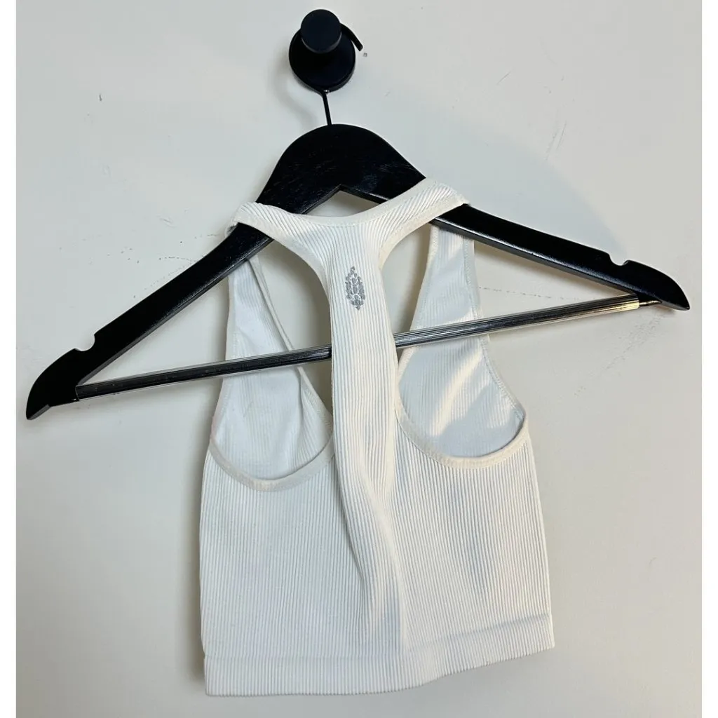 FREE PEOPLE Movement Free Throw Crop Top in White Size X-Small - Image 6