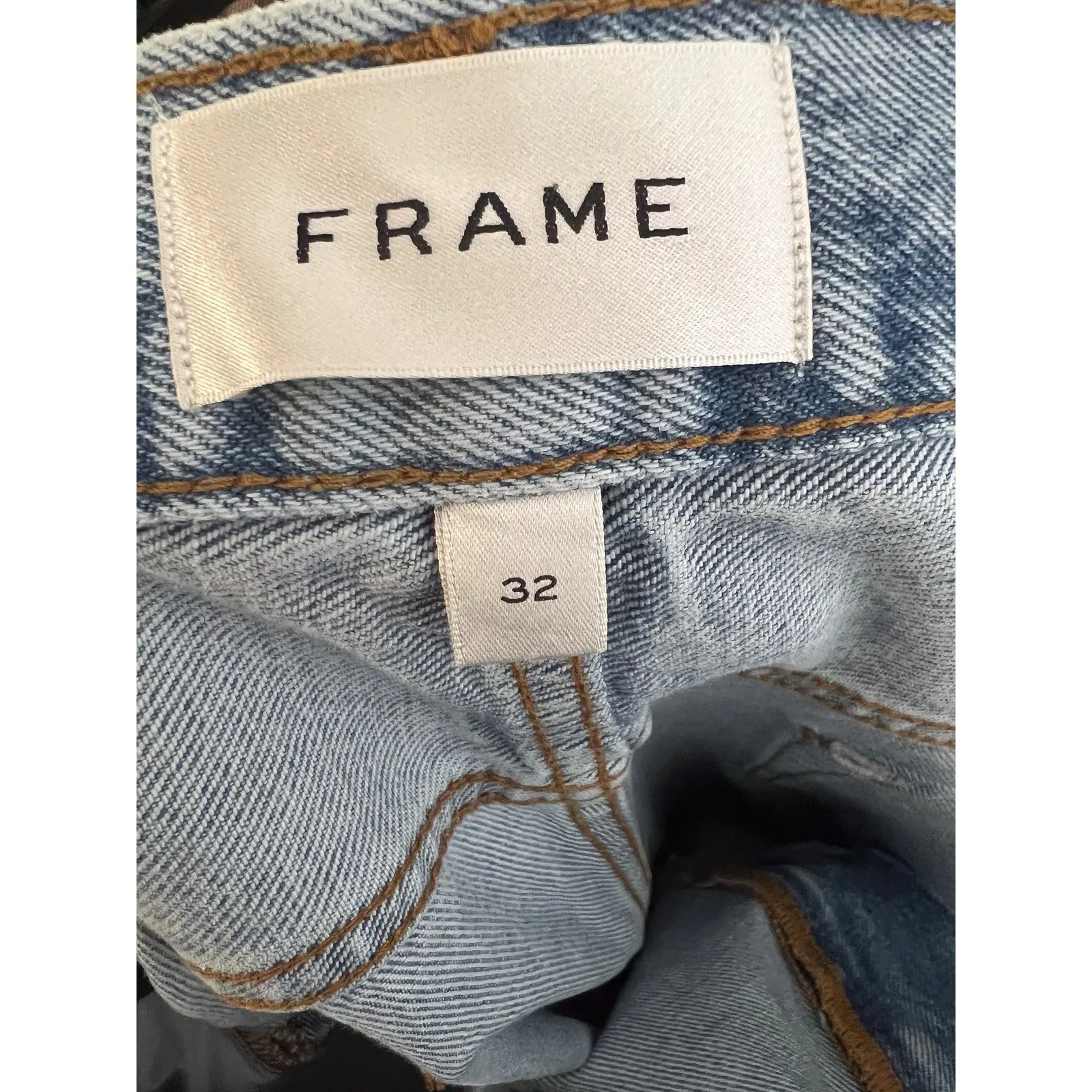 NWT Frame The Bubble Jeans‎ Size 32 High Rise Tapered Barrel Leg - Image 5