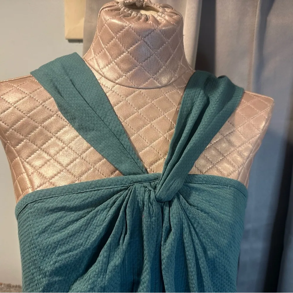 FAHERTY Bay Twist Seersucker Halter Dress Colonial Blue Nordstrom XXL $198 NWT - Image 5