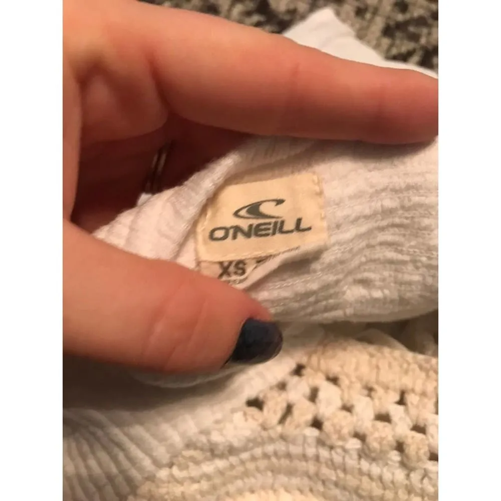 O'neill crochet‎ halter top flowy- size XS cream - Image 5