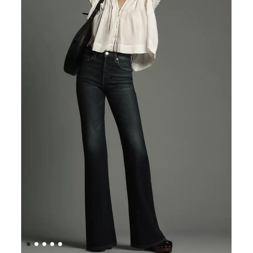 Re/Done 70s Bootcut Jeans Women's Size 25 High Rise Button Fly Maize Yellow NWT - Image 4