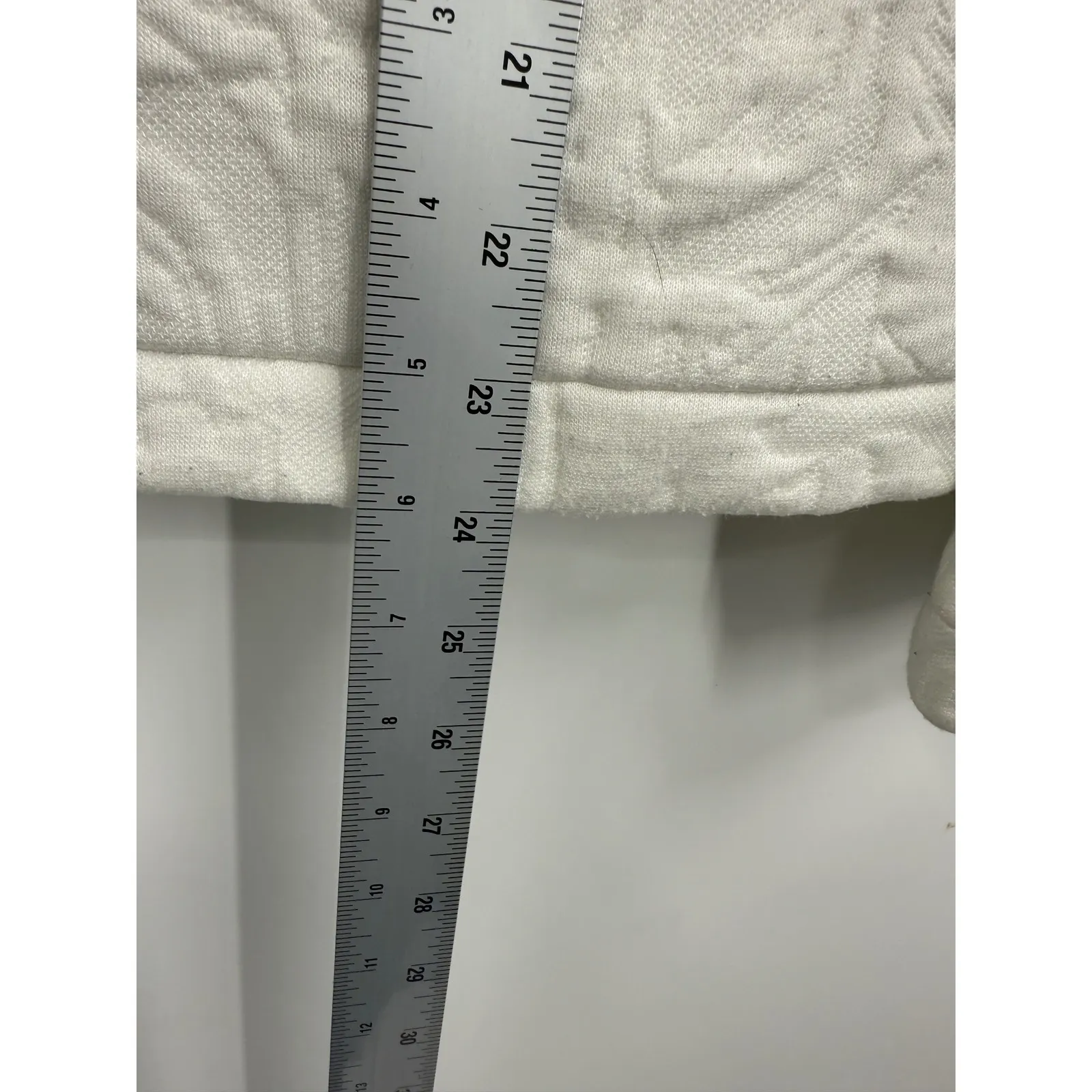 REISS White Textured Crewneck Pullover Sweatshirt Womens Size Medium - Image 7