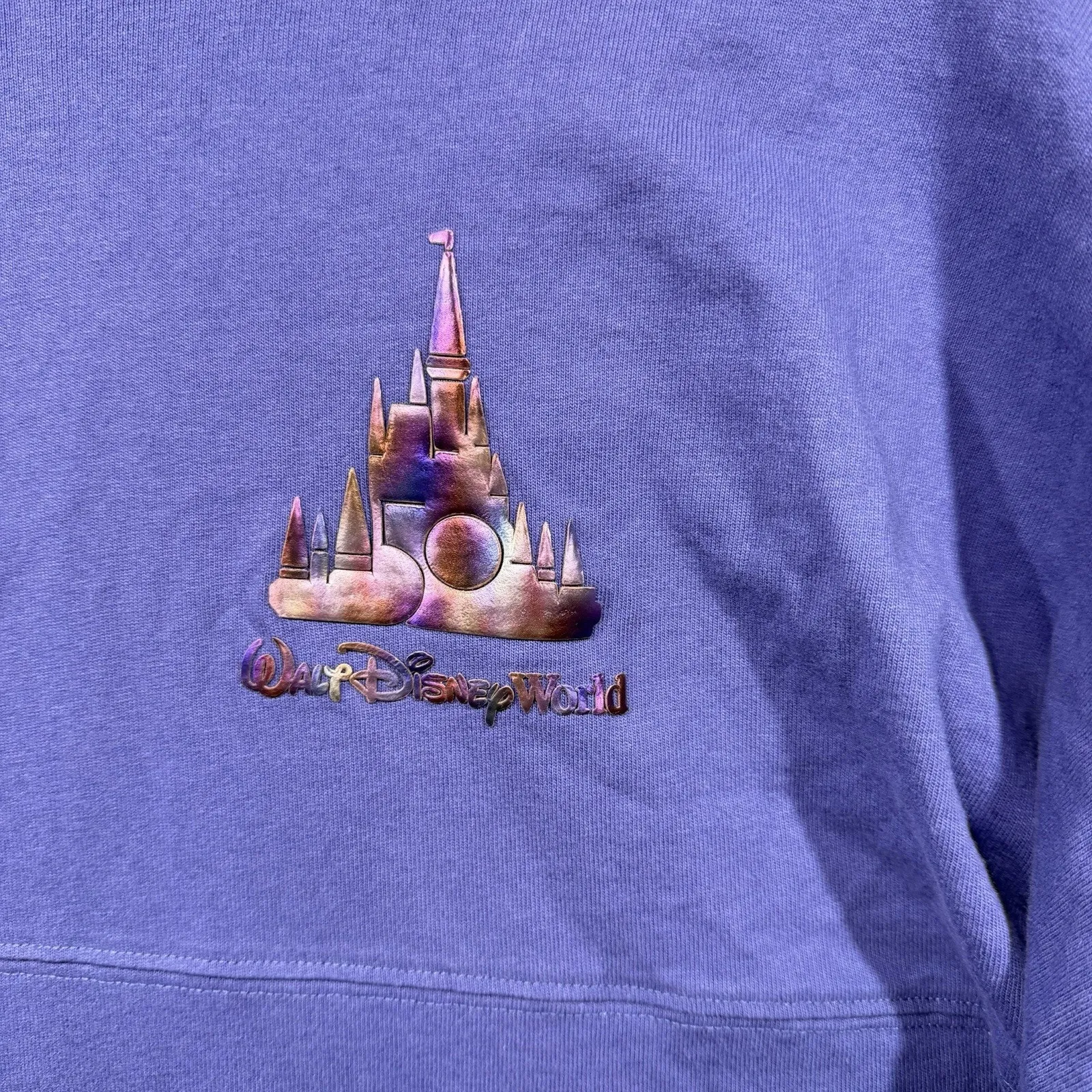 Disney Walt Disney World 50th Anniversary Spirit Jersey Purple Gold size M - Image 3