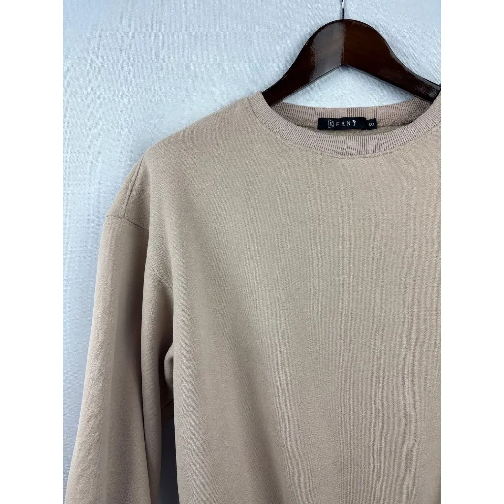 Women’s Efan Small Beige Fleece Lined Crewneck Tan Size undefined - Image 2