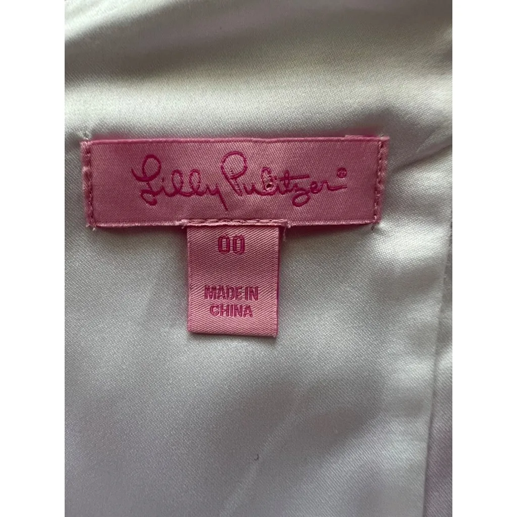 Lilly Pulitzer Pink & White Striped Sleeveless Dress With Bow Detail Adjustable - Image 12