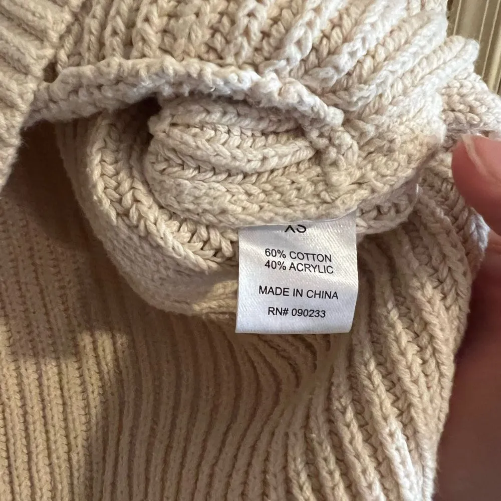 Pacsun xs cropped beige sweater - Image 6