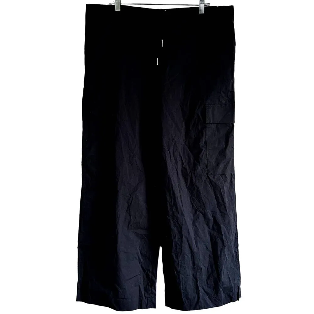 Lovers and Friends Ky Pants Wide Leg Low Rise Drawstring 100% Cotton Black S NWT - Image 3