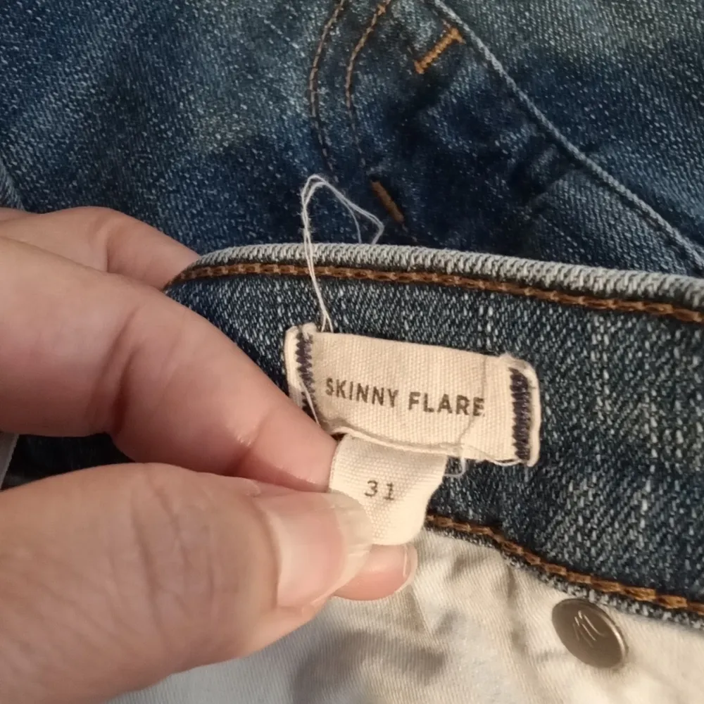 skinny flare raw Hem women's Jeans color kenwick wash size 31 - Image 5