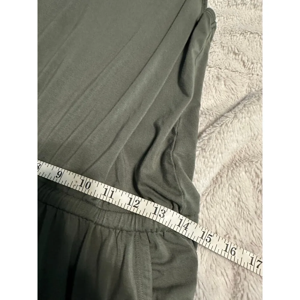 Aerie Jogger Jumpsuit Size Medium Olive Green Sleeveless Tank Comfort One-Piece - Image 7