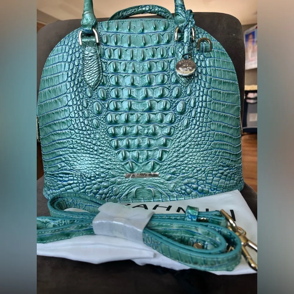 Brahmin Georgina Seafoam Melbourne Satchel Crossbody Bag NWT - Image 7