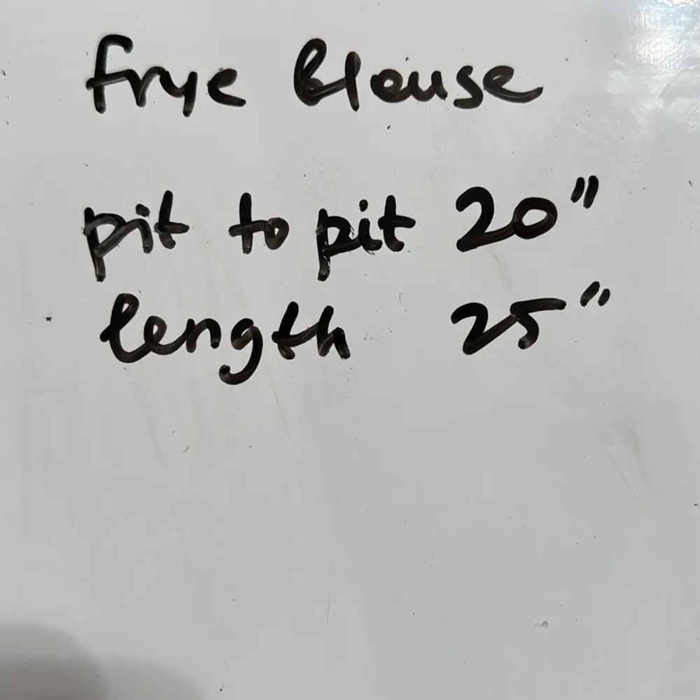 Frye Saltbreeze Combo Ivory/Brown Ruffled V-neckl/cuffs Long Sleeve Blouse M - Image 11