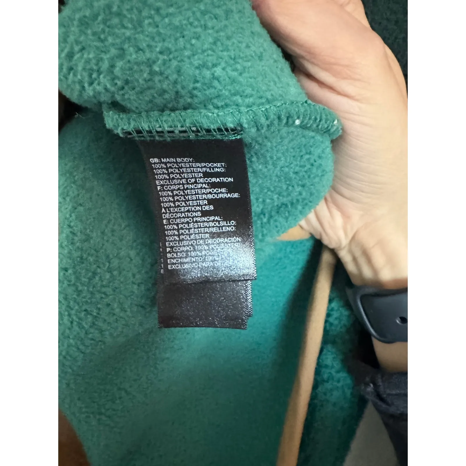 The Northface Women's Cragmont Fleece Jacket in Black/Green Size Medium - Image 4