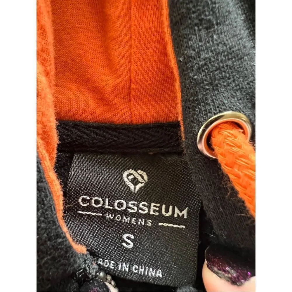 Colosseum Oregon State Beavers Black Orange Full Zip Hoodie Women's Small - Image 4