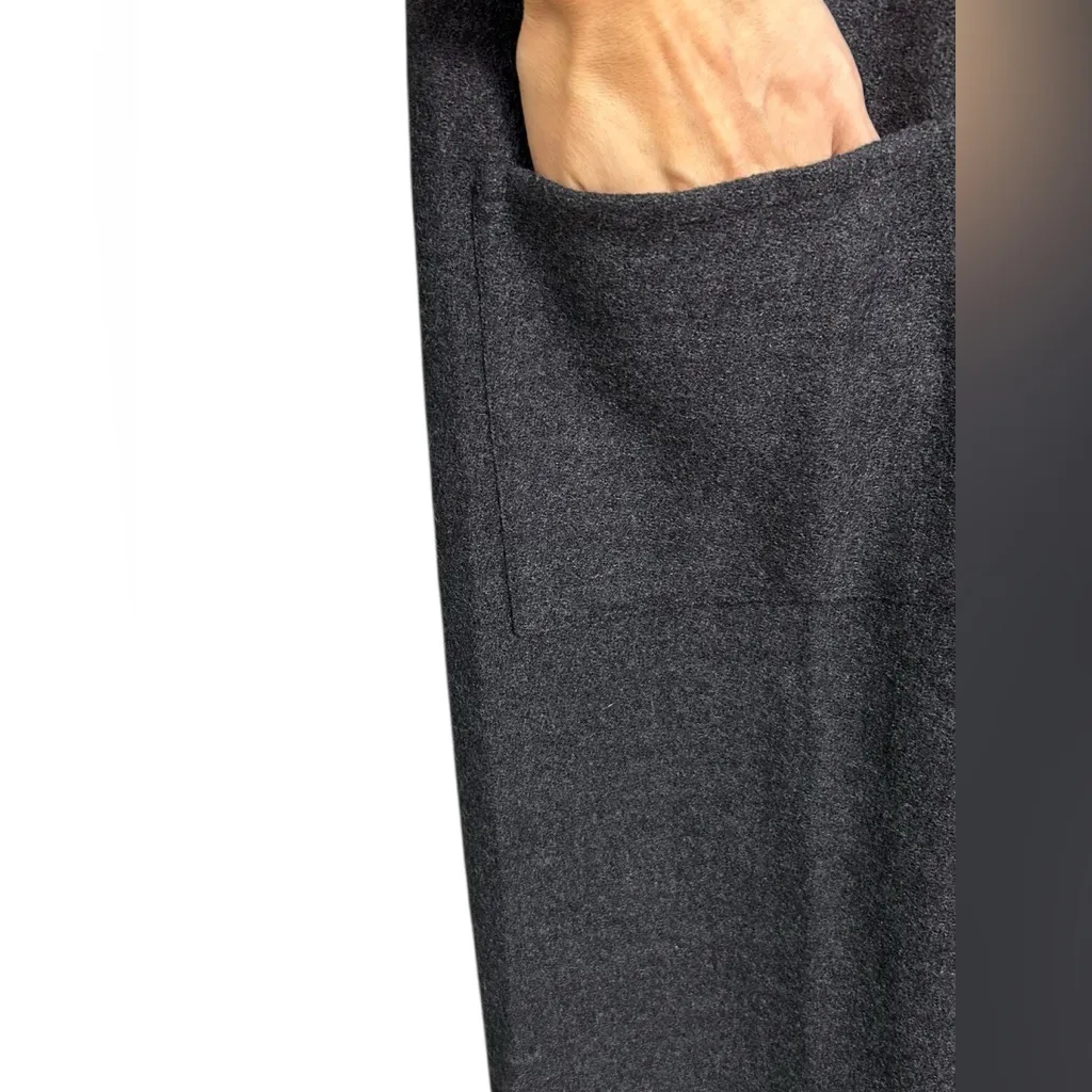Eileen Fisher Women’s Wool V Neck Jumper Pockets Boxy Oversized Midi Dress Small - Image 4