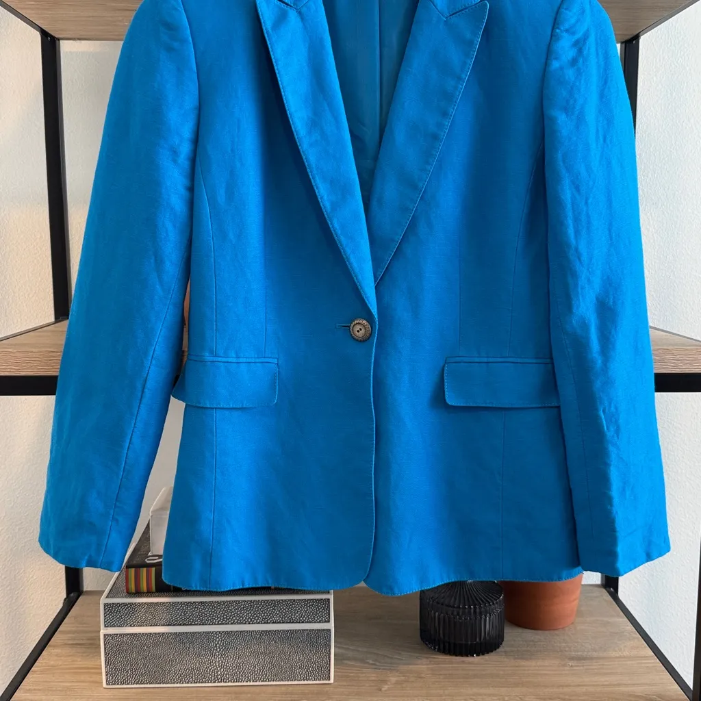 Tahari Arthur S. Levine Linen Blend Professional Career Blazer, 4P - Image 4