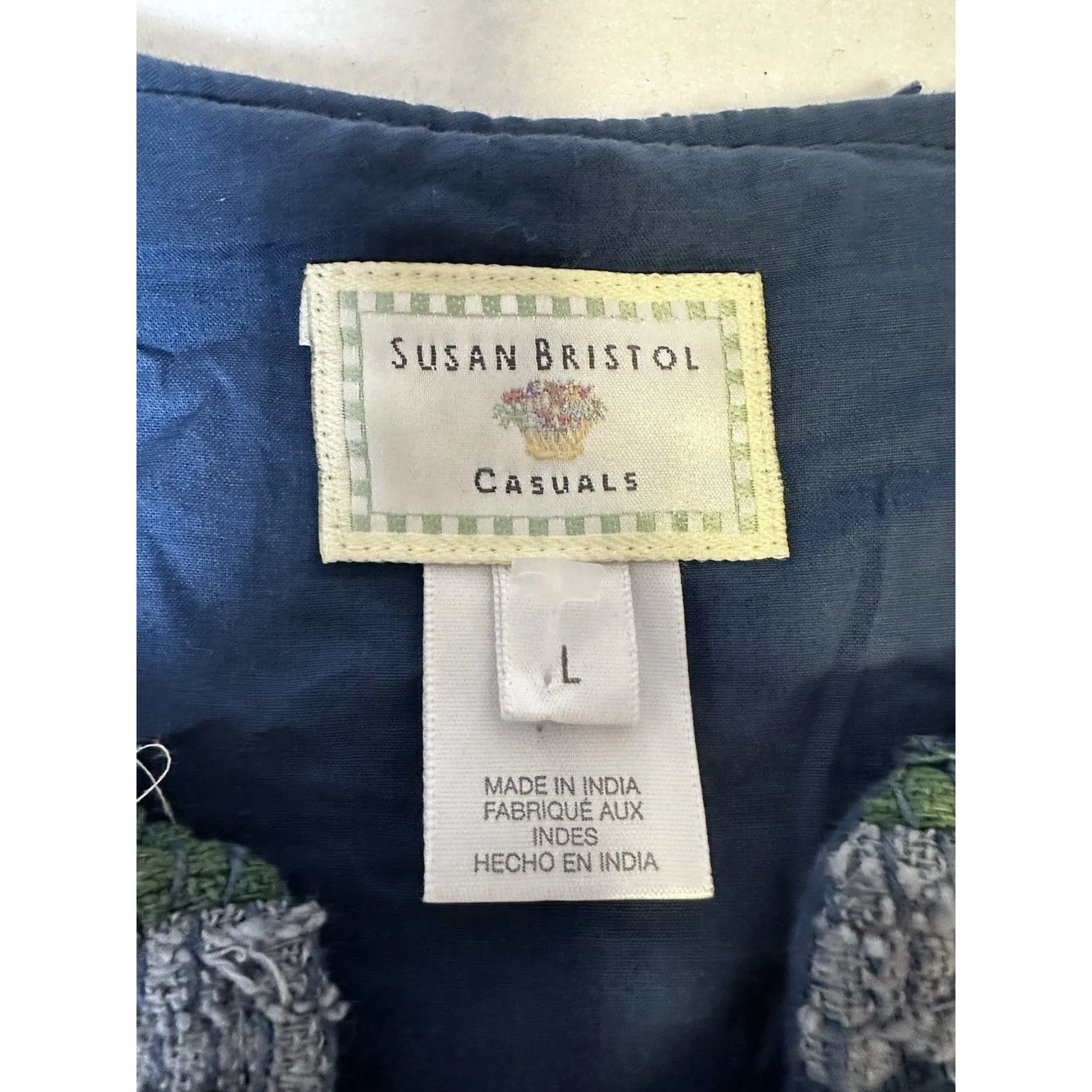 SUSAN BRISTOL Vintage Women's Colorful Striped Vest‎ Large - Image 2