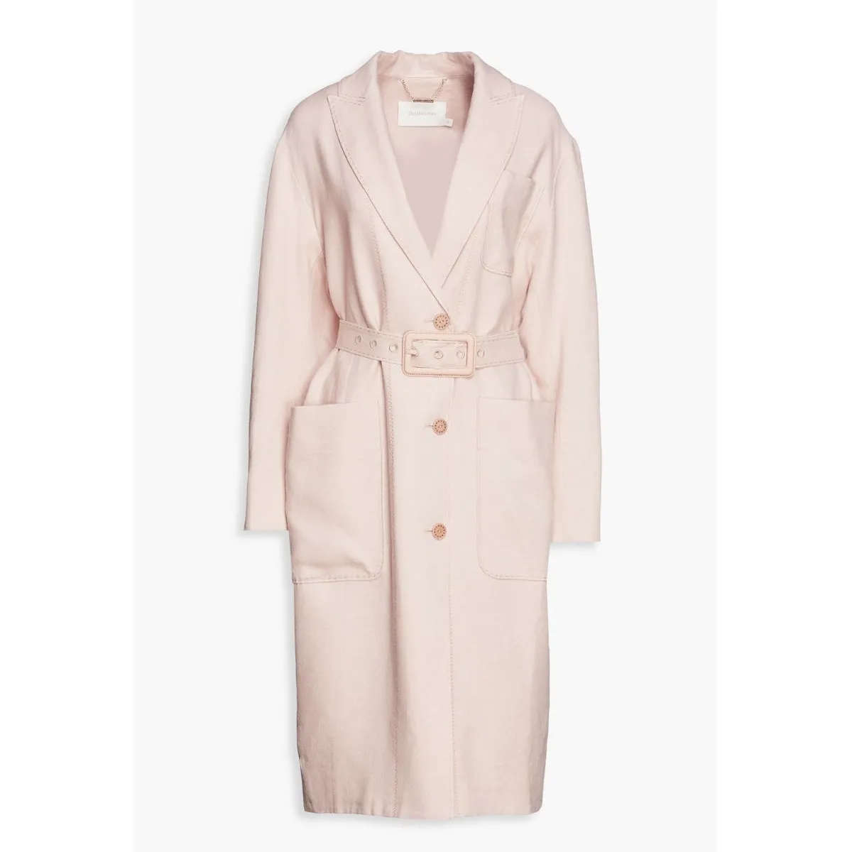 Zimmermann Luminous Blush Belted Linen Trench Duster Coat NWT Size 6 - Image 14